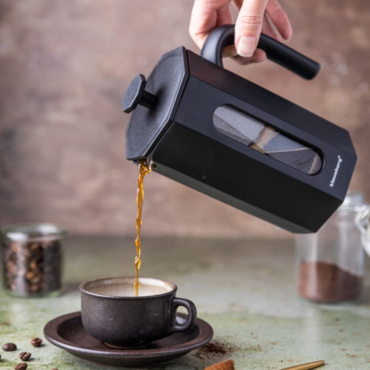 Zaparzacz do kawy herbaty 0.80L French Press czarny KLAUSBERG