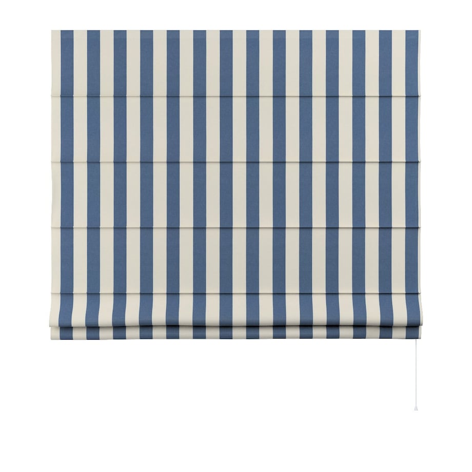 Roleta rzymska Capri, niebiesko-białe pionowe pasy (5,5cm), Quadro
