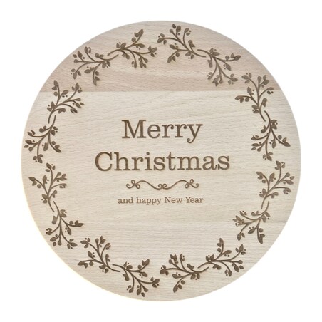 Drewniana podkładka deska świąteczna do serwowania ⌀ 25 cm