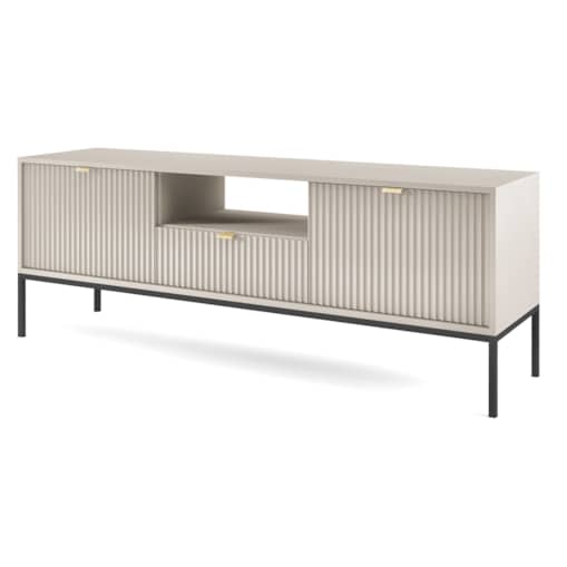 Szafka rtv do salonu NEW - kaszmirowa+ st. czarny