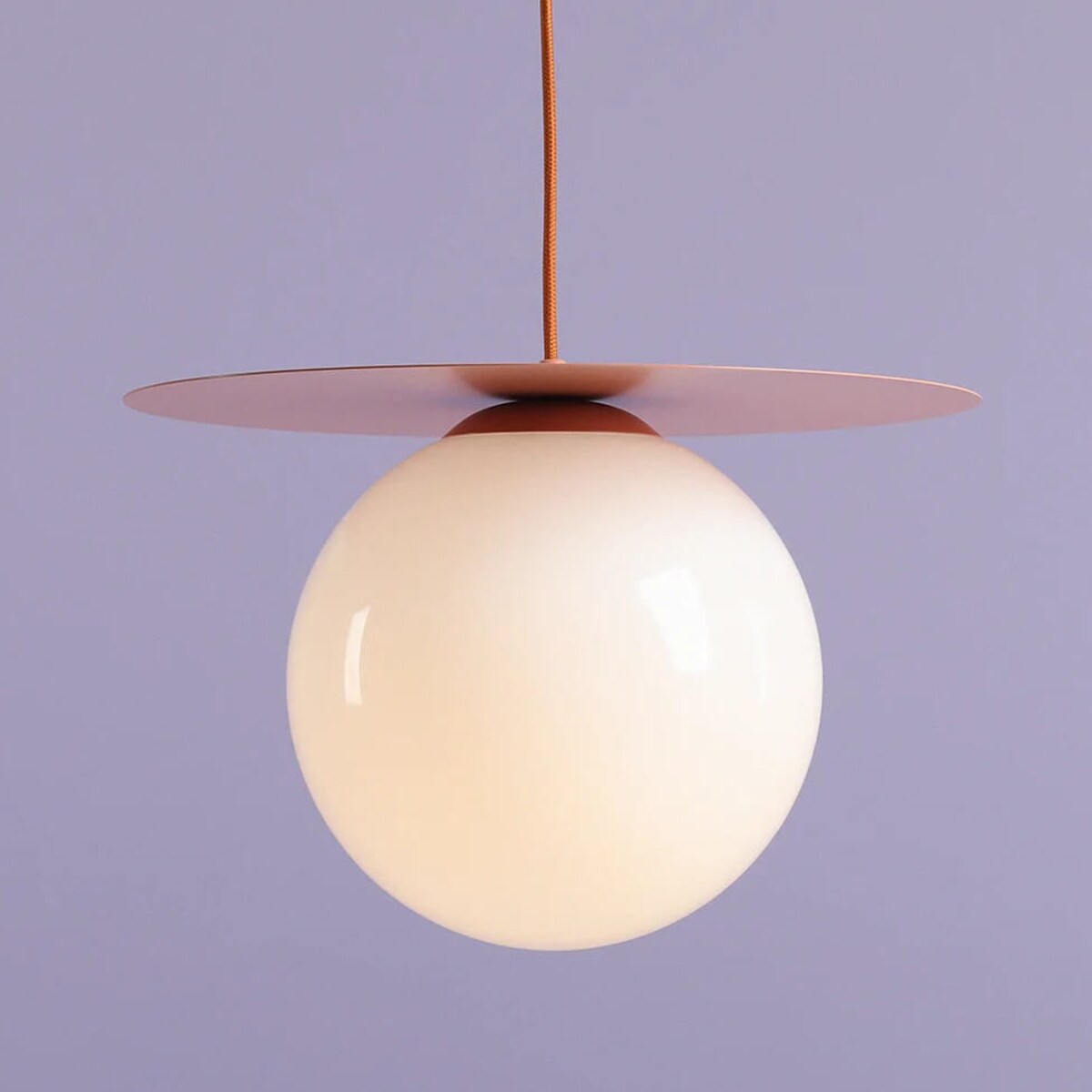 Wisząca lampa do salonu Loop 1125G11_L Aldex szklana kula koralowy