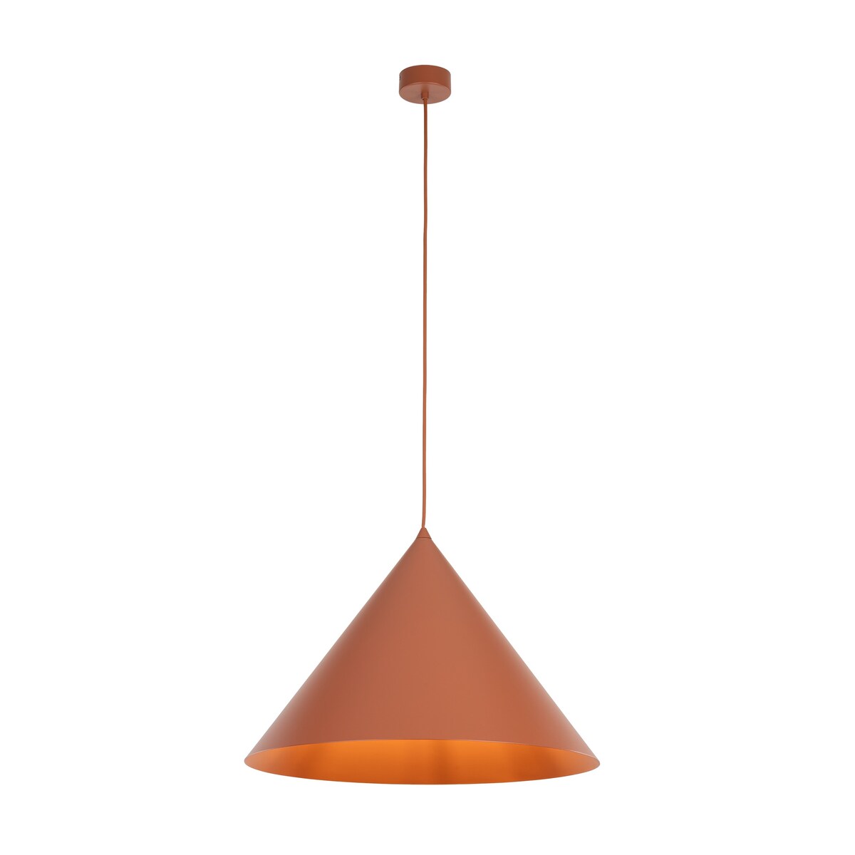 Lampa wisząca TK Lighting CONO BRICK 10089 ceglasty klosz 50 cm E27 nowoczesna regulowana do salonu i jadalni