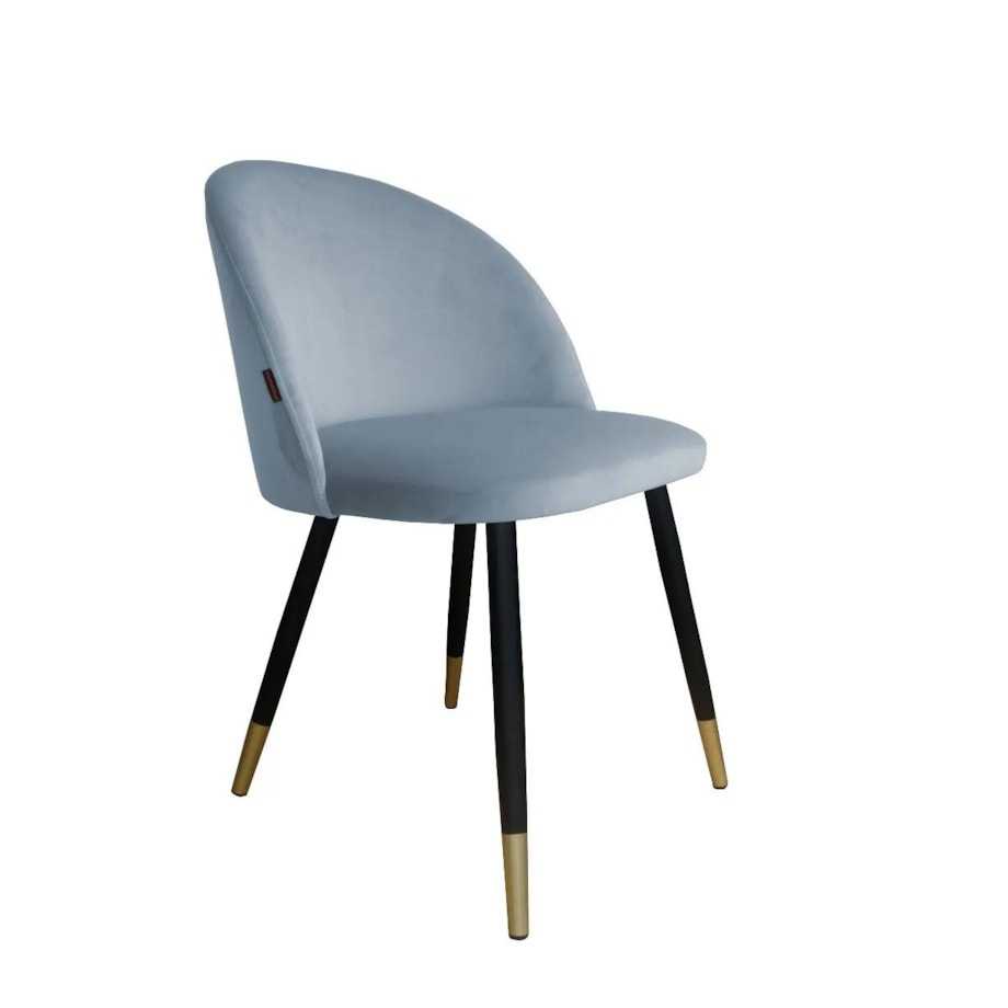 Krzesło CLAUDINE 1 BL VELVET GOLD szare
