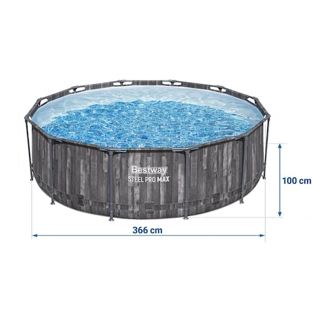 Basen stelażowy ogrodowy 366x100cm Bestway 10w1