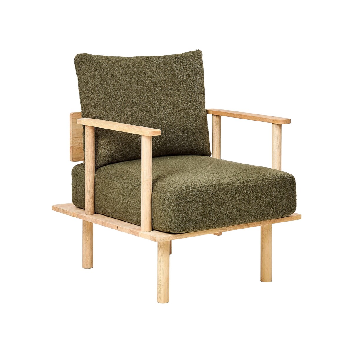 Komplet wypoczynkowy boucle 3-osobowy ciemnozielony ASKER