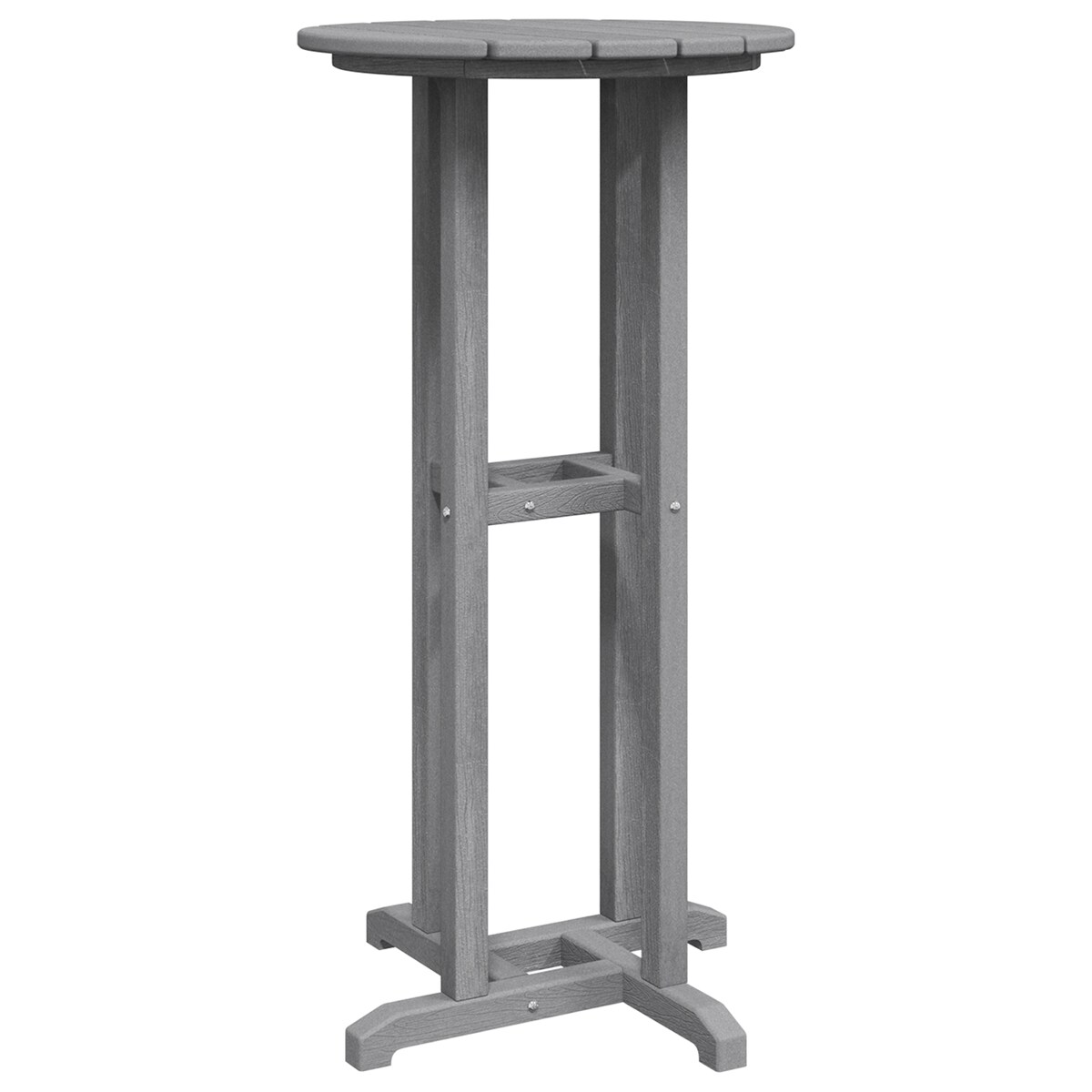 vidaXL Stół Barowy Jasnoszary 55x55x107 cm HDPE