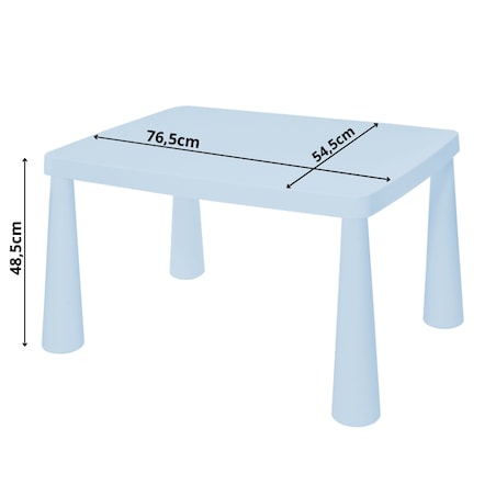 Zestaw dla dzieci stolik i krzesełka plastikowe niebieskie