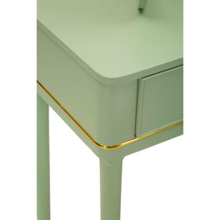 Toaletka Camille Dressin, zestaw 3 szt., 120 x 37 x 79 cm, konsola do makijażu, zielony, złoty, Mauro Ferretti