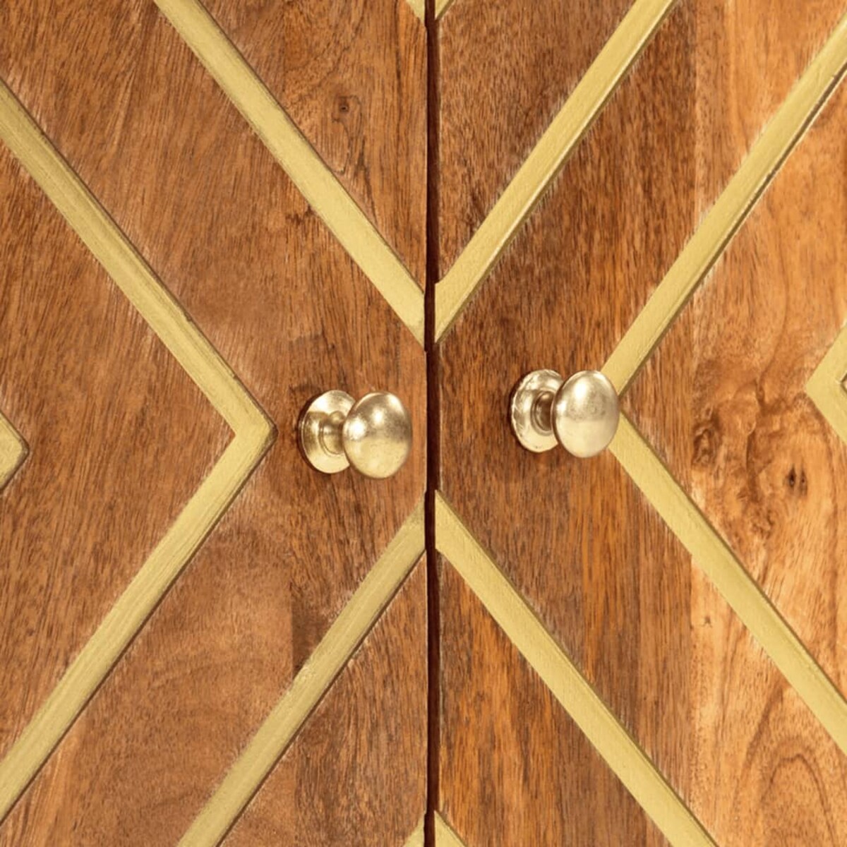 vidaXL Szafka łazienkowa, brązowo-czarna, lite drewno mango