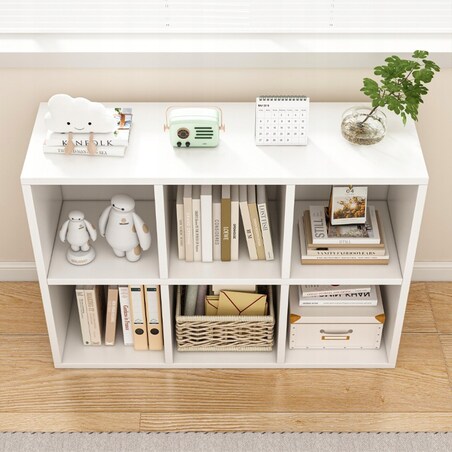 Regał otwarty komoda kostka 2x3 pojemny biały na książki biurowy nowoczesny