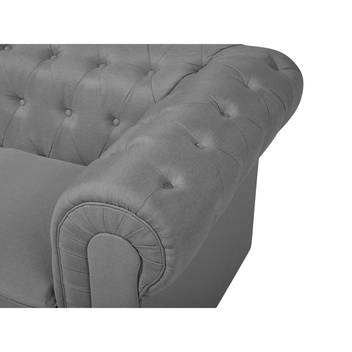 Fotel duży szary CHESTERFIELD