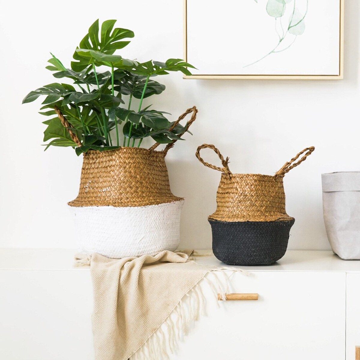 Kosz Naturalny Pleciony 381181B