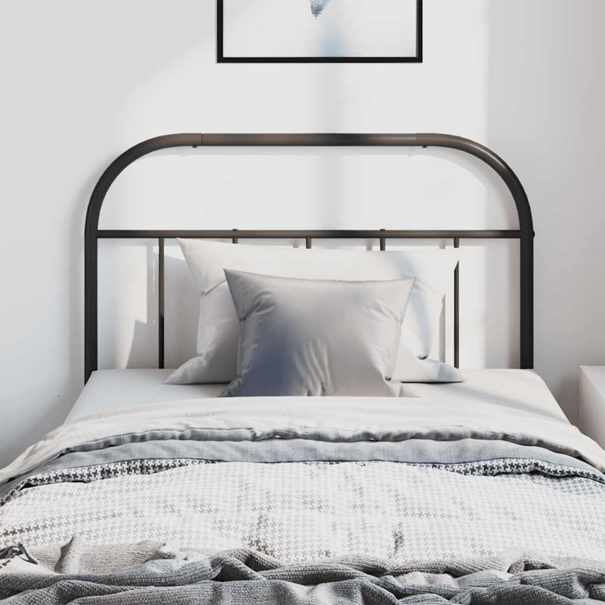 vidaXL Metalowe wymienne wezgłowie, czarne, 100 cm