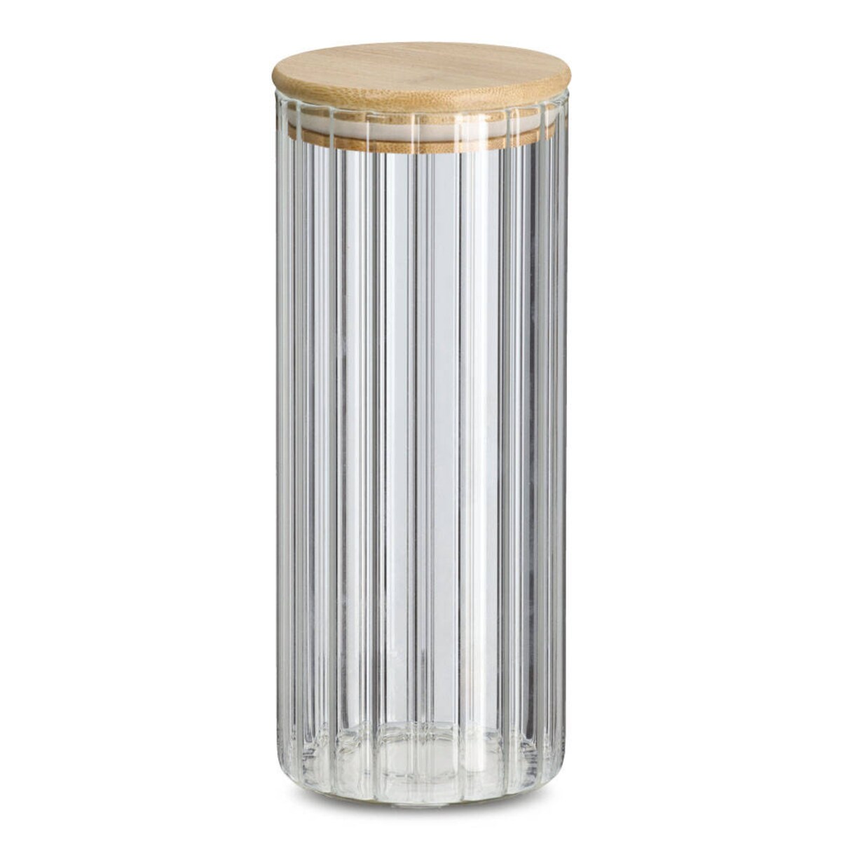 Słoik z bambusową pokrywką GROOVES, 1100 ml