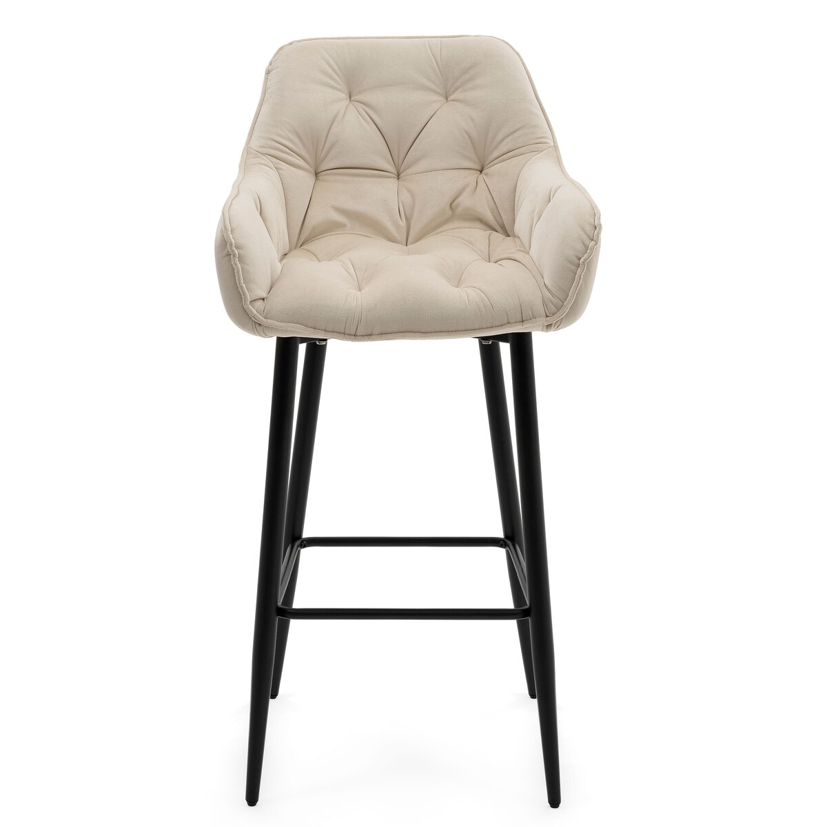 Hoker tapicerowany welurowy do salonu jadalni barowy glamour SIENA