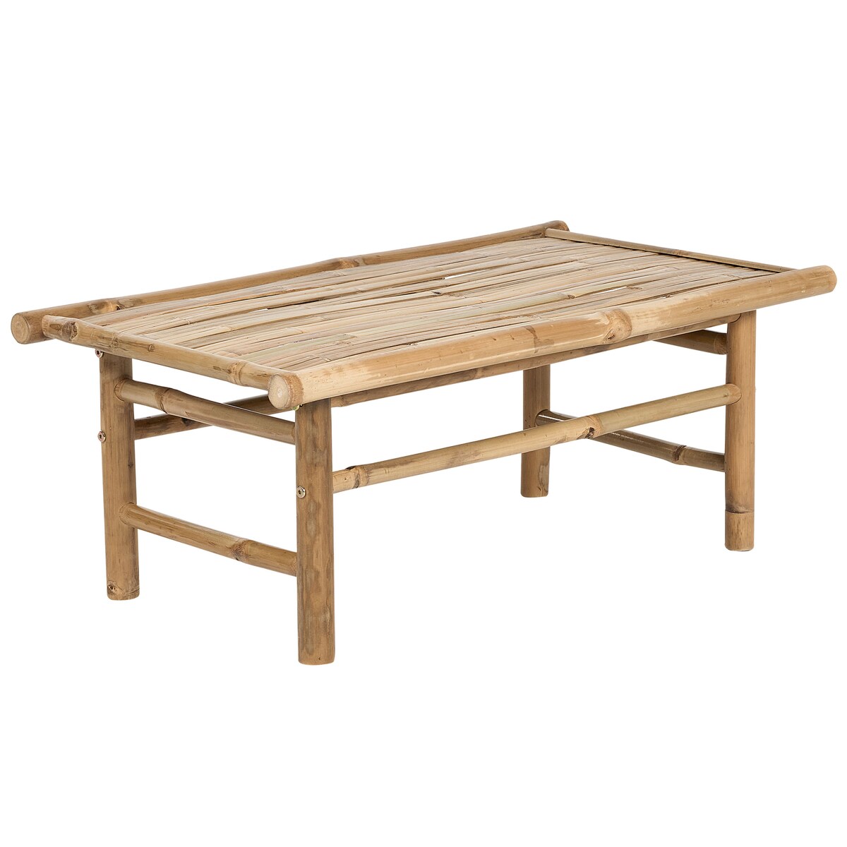 Stolik kawowy ogrodowy TODI 45 cm 80 cm Bambus Brązowy
