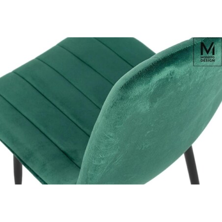 Krzesło tapicerowane Lara J-07.GREEN do salonu zielone, King Home