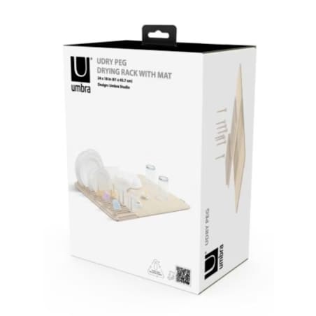 Mata do suszenia naczyń kremowa Udry Peg, 47 x 17 x 9 cm, Umbra