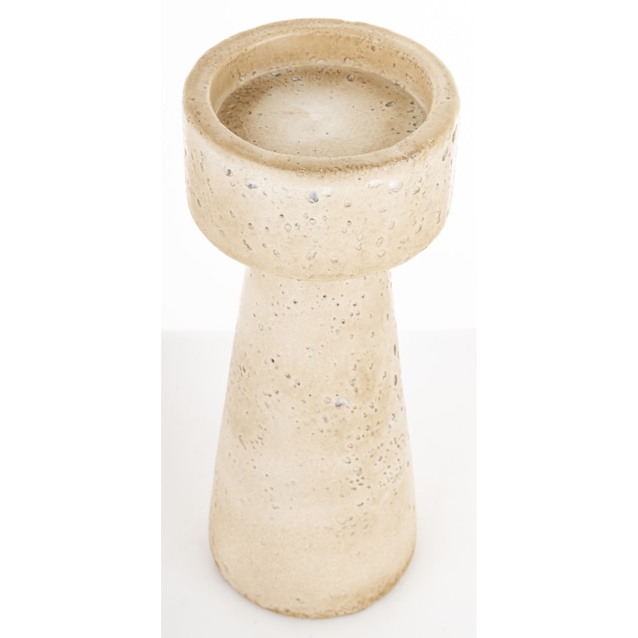 Świecznik cementowy 25x10x10 cm TORING-3 beżowy