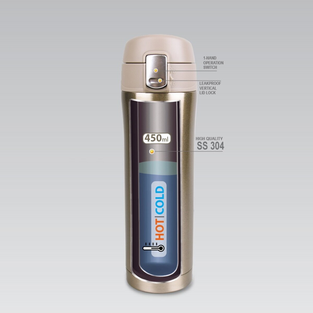 Kubek termiczny na kawę do kawy 450ml złoty MAESTRO MR-1641-45-GOLD