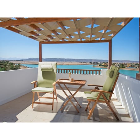 Zestaw mebli balkonowych JAVA PREMIUIM Drewno akacjowe Zielony