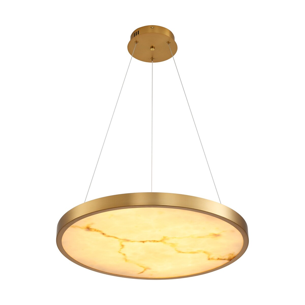 Lampa wisząca ALCHEMY LED złoty alabaster 60 cm