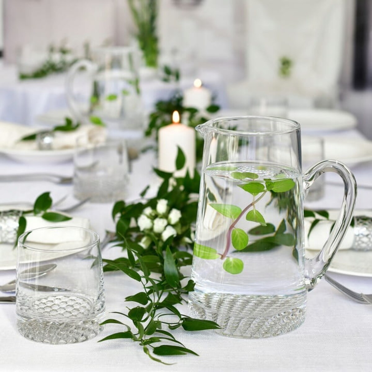 Komplet do Wody Soku Napojów Fjord Krosno Dzbanek Uchwyt Szklanki Zestaw