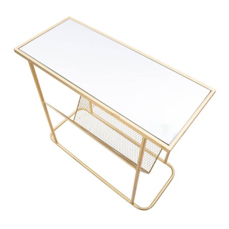 Stolik z gazetnikiem w stylu glamour, wys. 54 cm