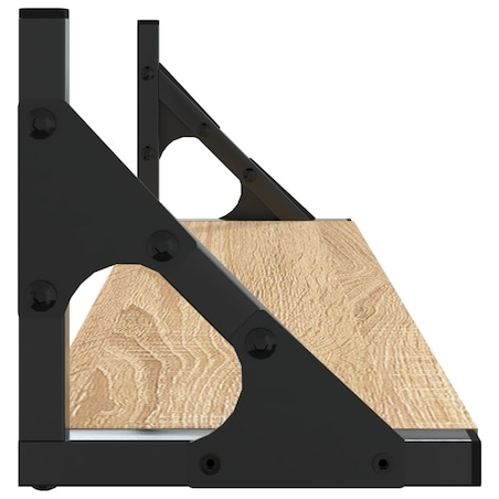 vidaXL Półki ścienne, 2 szt., dąb sonoma, 60x15x15,5 cm