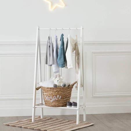 Stojak na ubrania dla dzieci z półką, wys. 115 cm