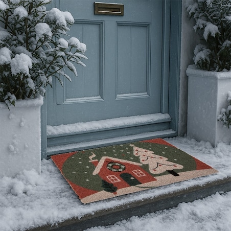 Wycieraczka wejściowa, kokosowa, świąteczna 45x75 cm