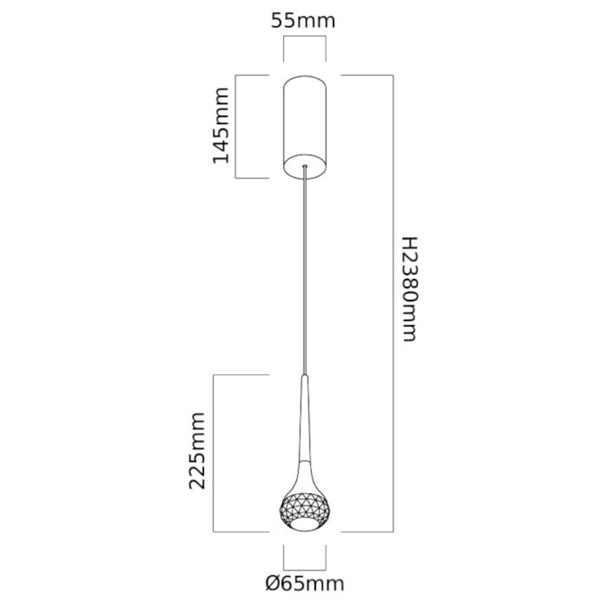 Wisząca lampa złota CRIMA OR80315 LED 6W Orlicki glamour do sypialni