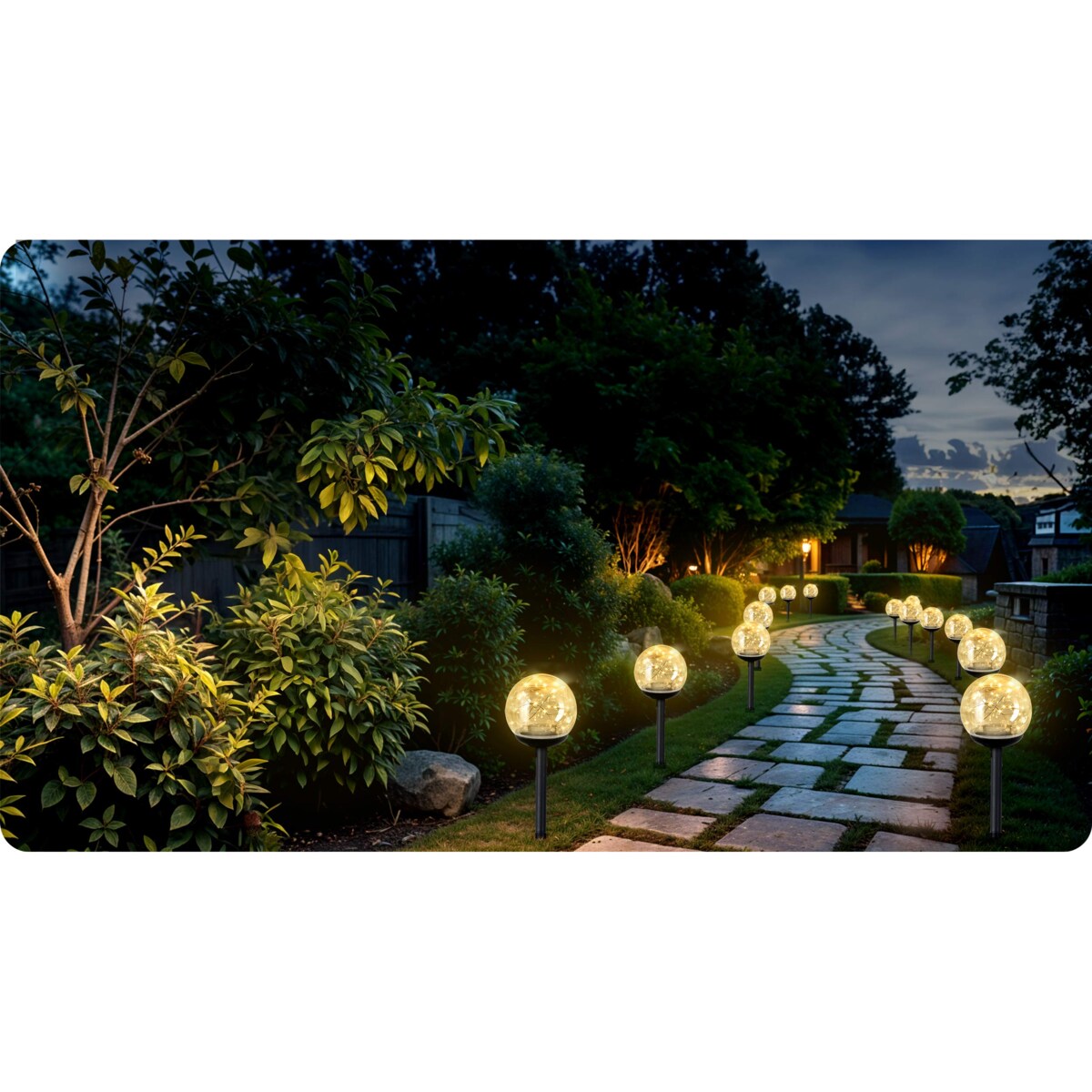 Lampa solarna ogrodowa kula led Ilumen 4szt.