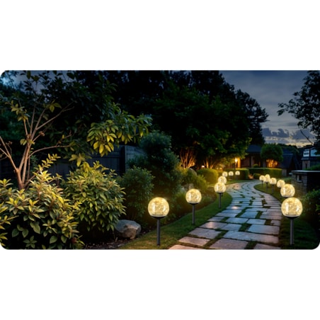 Lampa solarna ogrodowa kula led Ilumen 4szt.