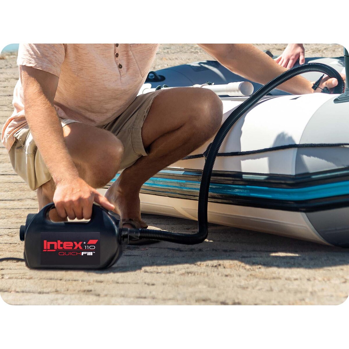Pompka elektryczna Intex dwubiegowa 12V 220V do materaca