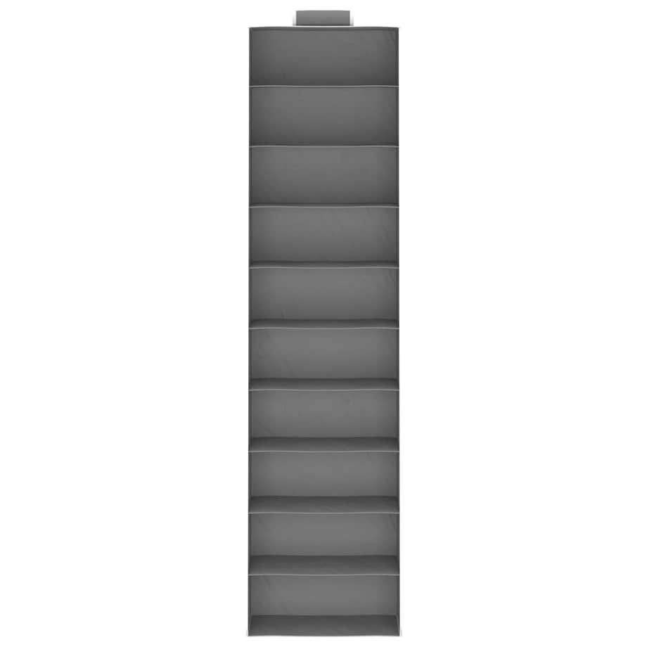 vidaXL Wiszące organizery do szafy, 2 szt., 10 półek, tkanina