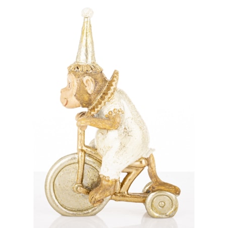 Dekoracja - figurka małpki 14x9x4 cm SCIMMIA na rowerku