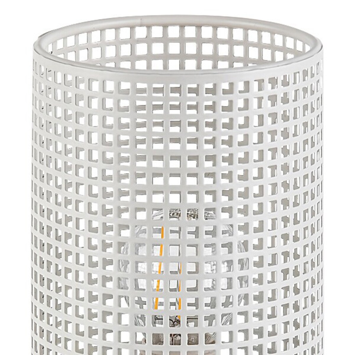 Metalowa lampa nocna Boogie 3179 do sypialni ażurowa okrągła biała złota