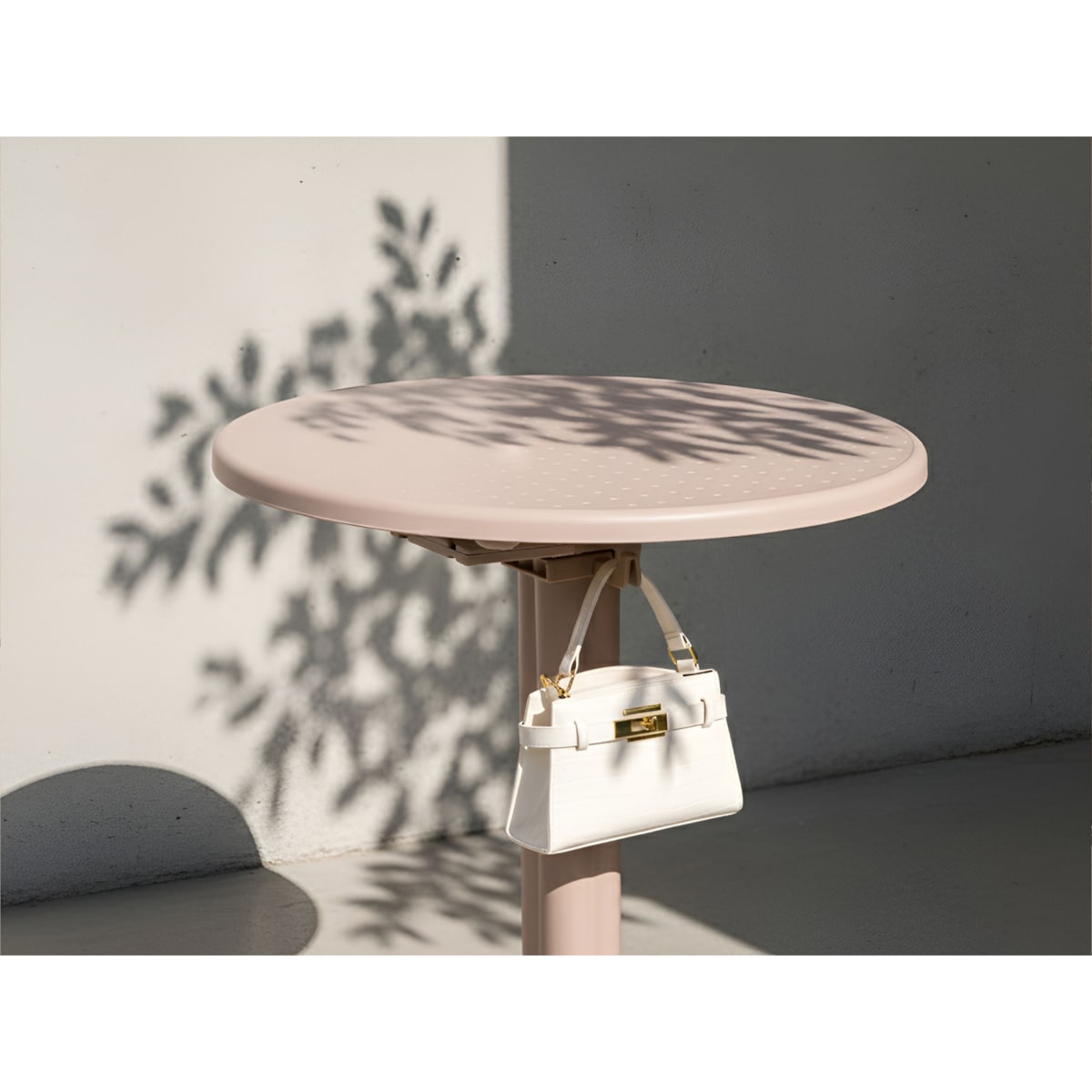 Stolik ogrodowy barowy LEGRENA 60 cm 60 cm Beżowy