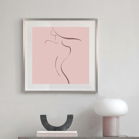 Srebrna ramka na zdjęcia 50x50 cm rama MDF ramki do zdjęć FRAMAI®