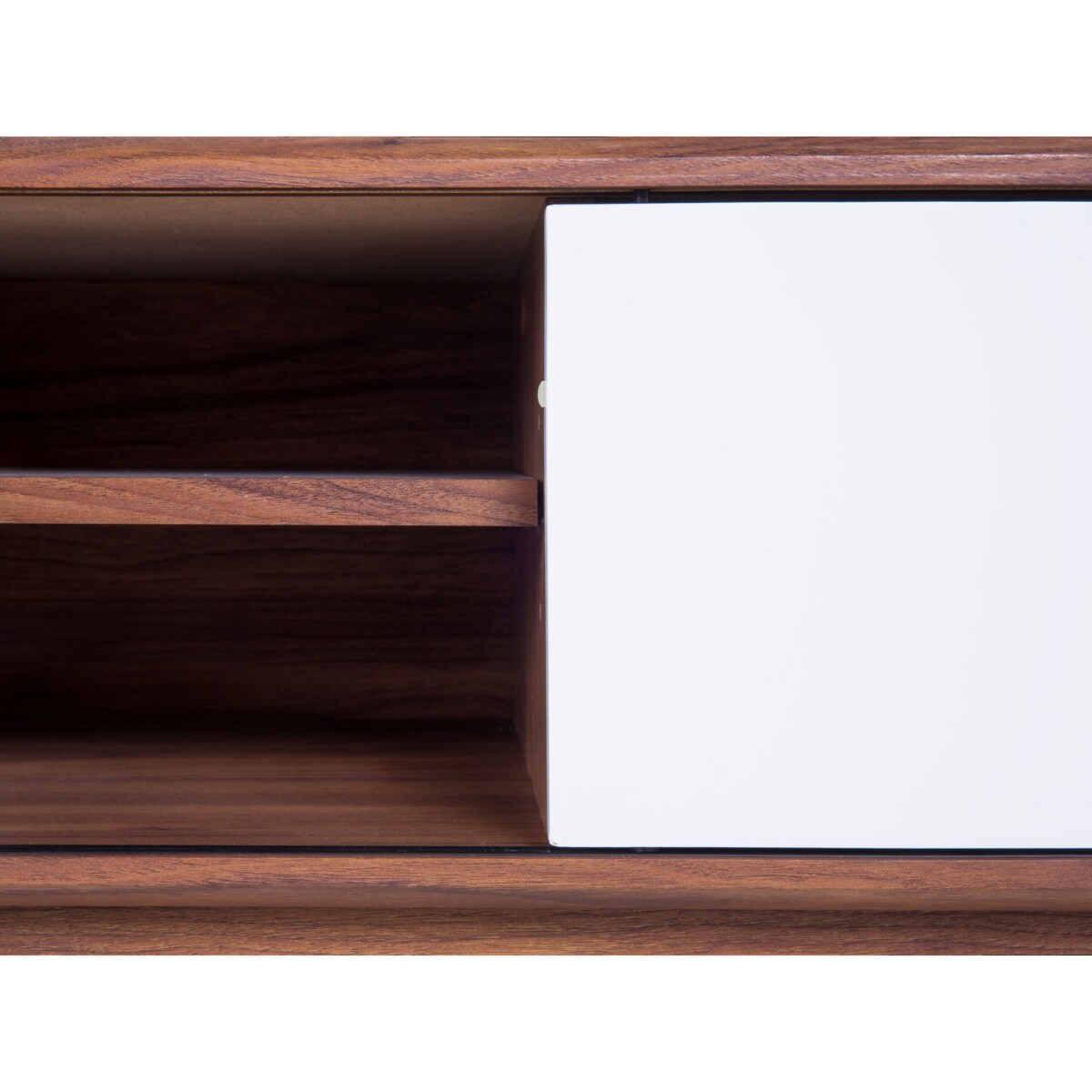 Szafka RTV ciemne drewno z białym BUFFALO