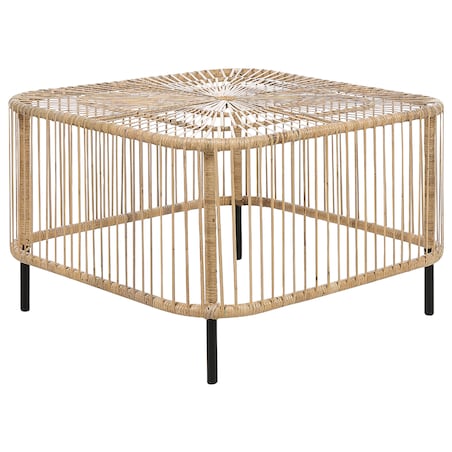 Stolik kawowy ogrodowy CESENATICO 67 cm 67 cm Rattan Naturalny
