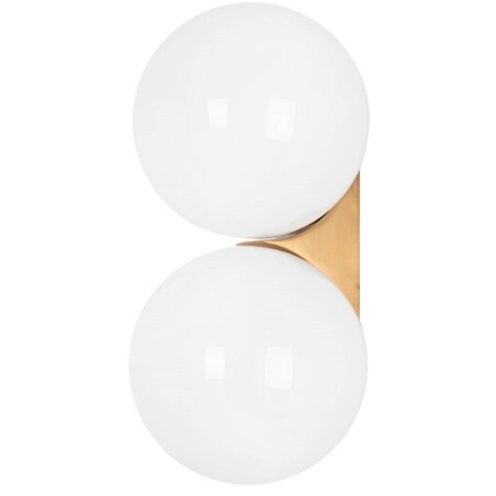 Szklana lampa ścienna Boll Twin MSE010400224 złota