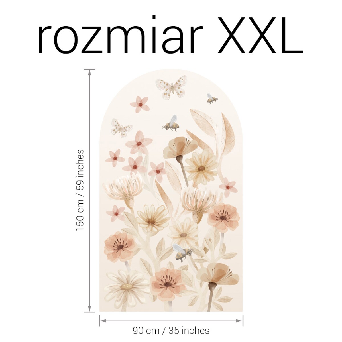 Naklejka na ścianę łuk Łąka XXL