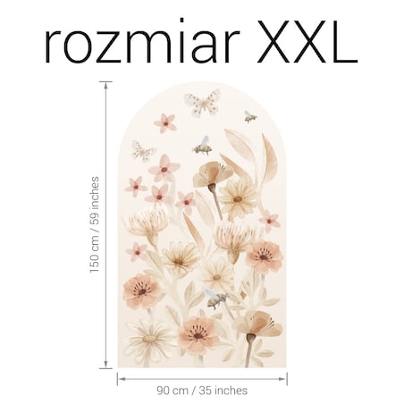 Naklejka na ścianę łuk Łąka XXL