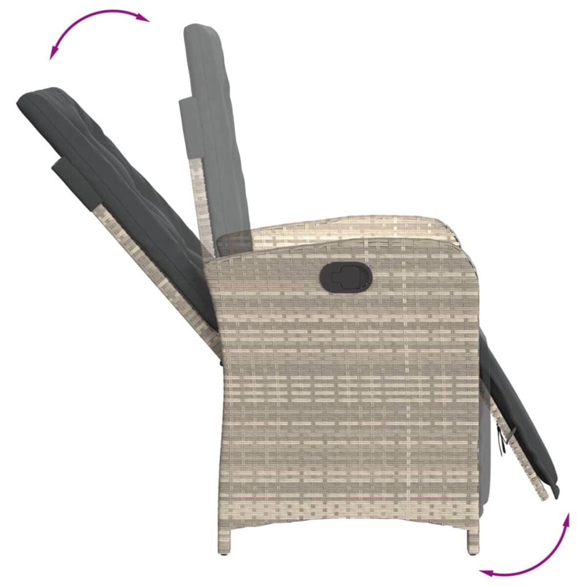 vidaXL 9-cz. zestaw mebli ogrodowych z poduszkami, jasnoszary