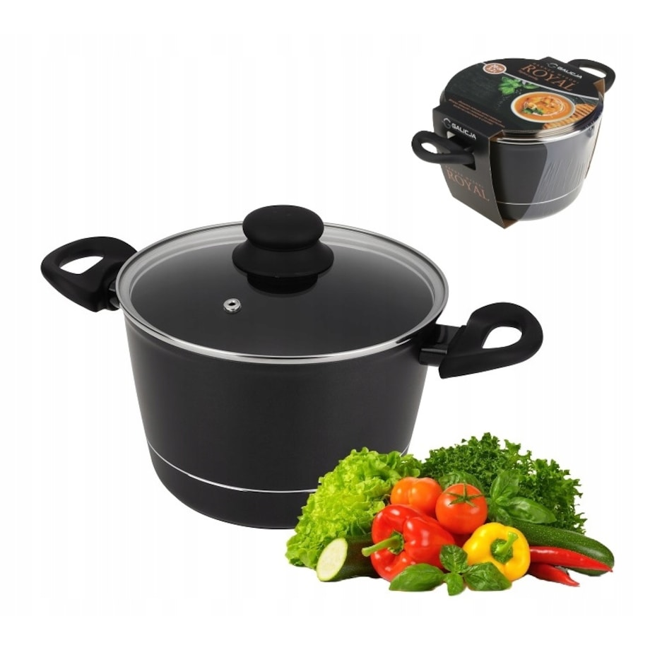 GARNEK ROYAL 20cm tradycyjny do gotowania zupy obiad 3,2L wysoki na prezent