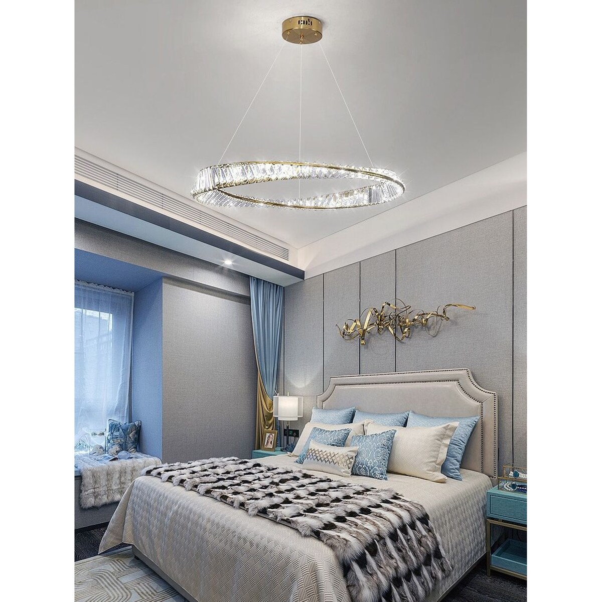 Lampa Sufitowa Wisząca App1064-1Cp Led Złoty, Metal