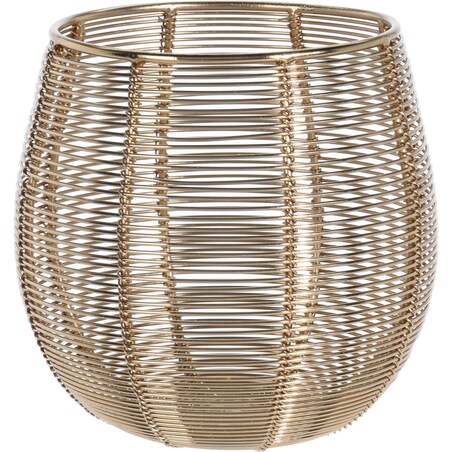 Metalowy świecznik na tealight, złoty