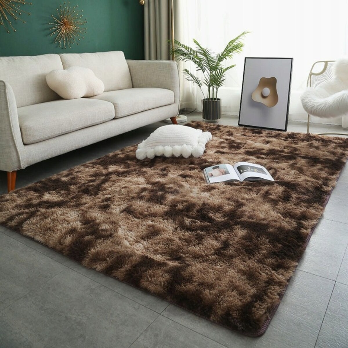 Dywan pluszowy 120x170 cm miękki włochacz klasyczny puszysty
